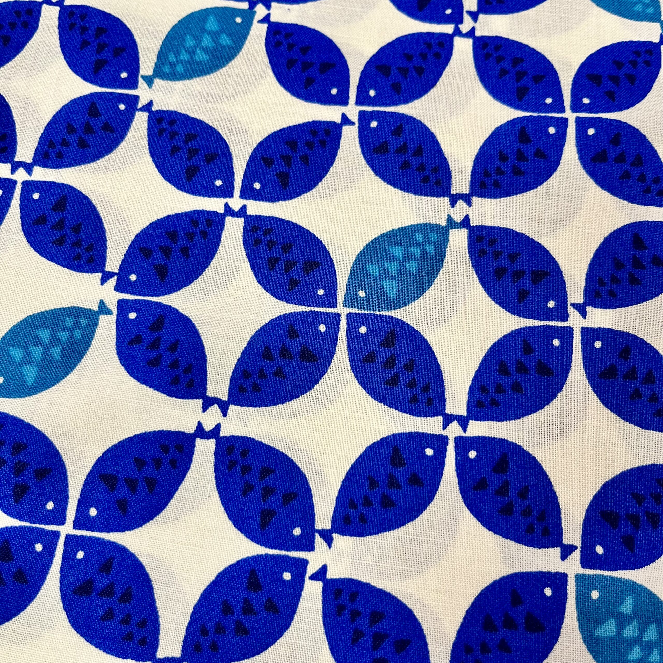 Fish pattern in blue