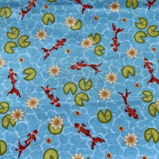 Golden Fish in Rippled Lilypad