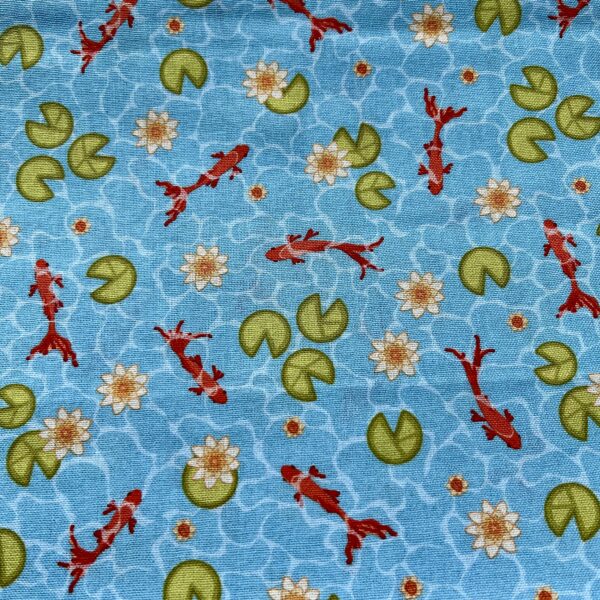 Golden Fish Lilypad fabric