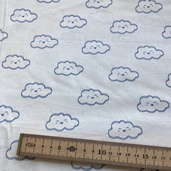 Blue clouds fabric