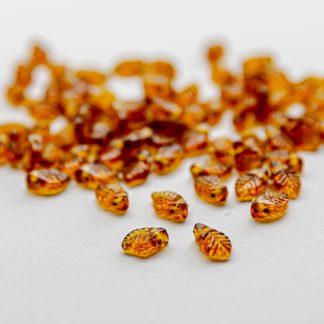 glass amber leaf