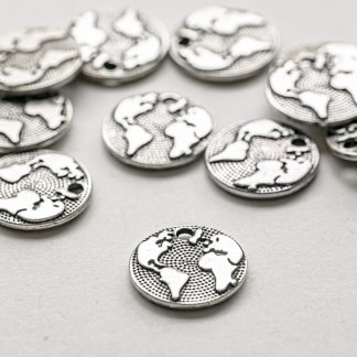 Silver Earth World Charms