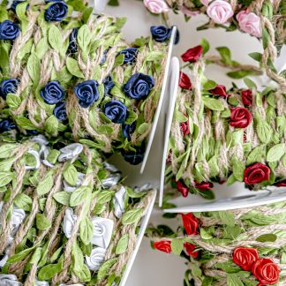 Rose and hemp ribbon
