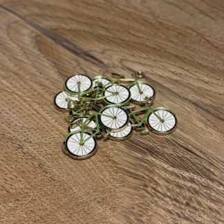 Gold Enamel Bicycle Charm